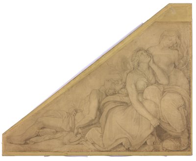 Leukothoe, Klytia und Hyakinthos, in Blumen verwandelt. Karton zu den Deckenbildern der Münchner Glyptothek von Peter von Cornelius