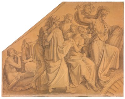 Odysseus entdeckt Achill unter den Töchtern des Lykomedes von Peter von Cornelius