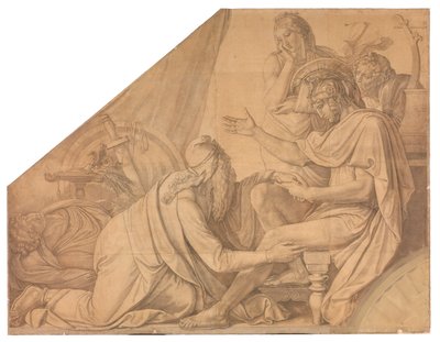 Priamos bittet Achill um den Leichnam des Hektor von Peter von Cornelius