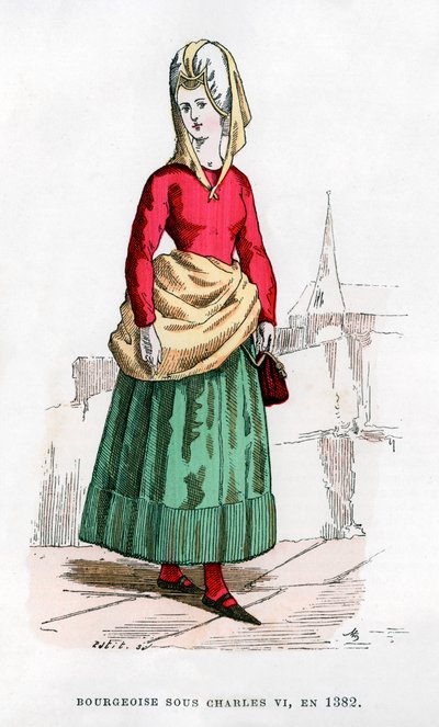 Bürgerliche im Kostüm der Zeit von Karl VI. von Frankreich, 1382, 1882-1884 von Petit