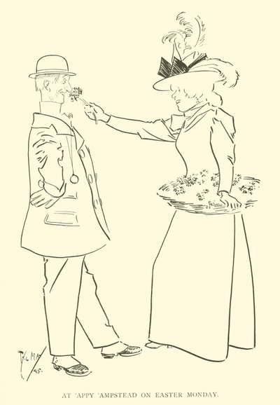 Karikatur aus den 1890er Jahren von Phil May