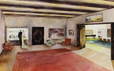 1930er Jahre Innenräume: Halle von Philip Alexius de (after) Laszlo