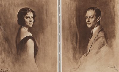 König George VI und Königin Elizabeth von Philip Alexius de (after) Laszlo