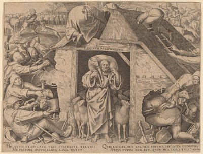 Das Gleichnis vom guten Hirten von Philip Galle after Pieter Bruegel the Elder