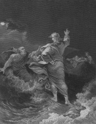 Christus geht auf dem Meer von Philip James de Loutherbourg