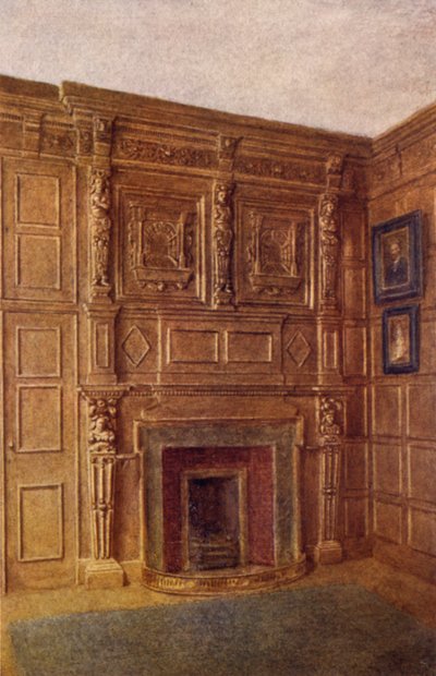 Kamin und Teil des Raums in Nr. 4 Coleman Street, 1892 von Philip Norman