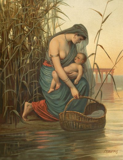 Das Kind Moses und seine Mutter von Philip Richard Morris