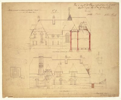 Ansichten für The Red House, Bexley Heath von Philip Webb