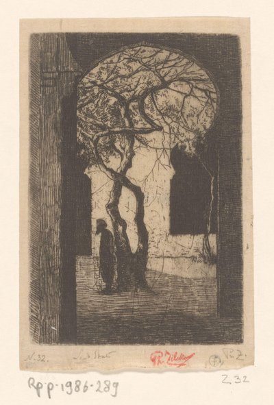 Ansicht bei der Djamaa el Kebir Moschee in Algier von Philip Zilcken (signed by artist)