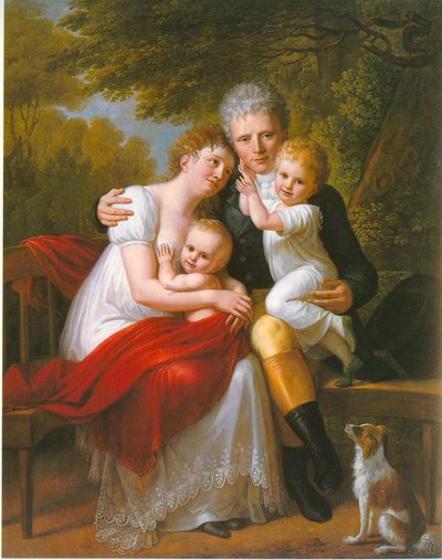 Porträt von Graf Ferdinand von Zeppelin und seiner Familie von Philipp Friedrich von Hetsch