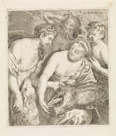 Meleager gibt Atalanta den Kopf des kalydonischen Ebers von Philippe Lambert Joseph Spruyt