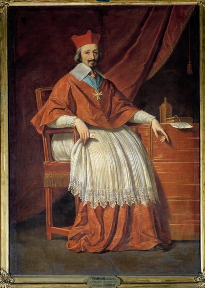 Ganzkörperporträt des Kardinals Richelieu (1585-1642) Gemälde von Philippe de Champaigne (1602-1674) von Philippe de Champaigne