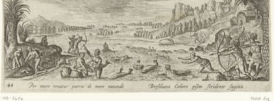 Fischfang bei den Ureinwohnern Amerikas von Philips Galle (attributed to workshop of)
