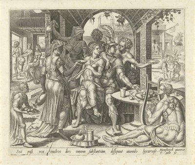 Der verlorene Sohn verschwendet sein Erbe von Philips Galle