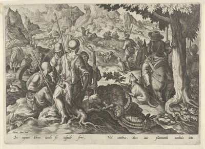 Bergziegenjagd von Philips Galle