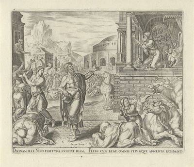 Jona prophezeit den Untergang von Ninive von Philips Galle