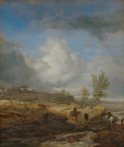Bewölkte Dünenlandschaft von Philips Wouwerman