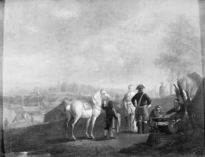 Dame und Herr im Gespräch von Philips Wouwerman