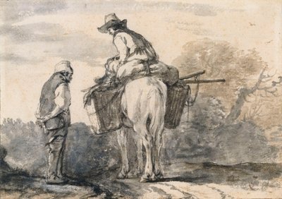 Zwei Reisende im Gespräch von Philips Wouwerman