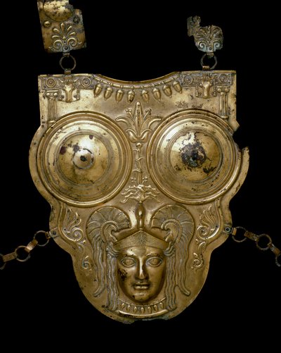 Phönizische Zivilisation: goldene Bronzeschiff von Ksour-es-Saf. 3.-2. Jahrhundert v. Chr. Tunis, Bardo-Museum. von Phoenician