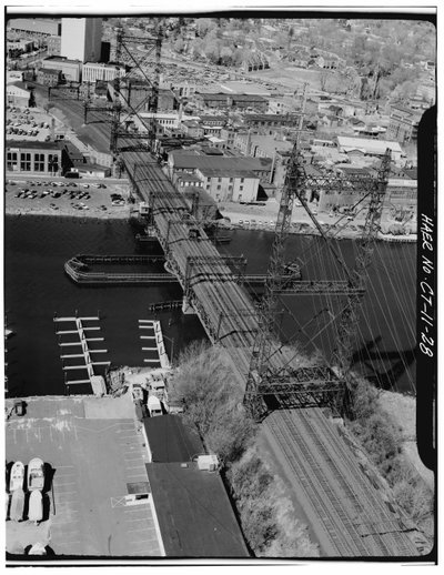 Norwalk River Bridge, Norwalk, Connecticut (s/w Foto) von Photographer American