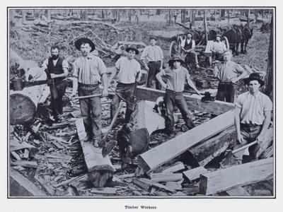 Holzarbeiter (s/w Foto) von Photographer Australian