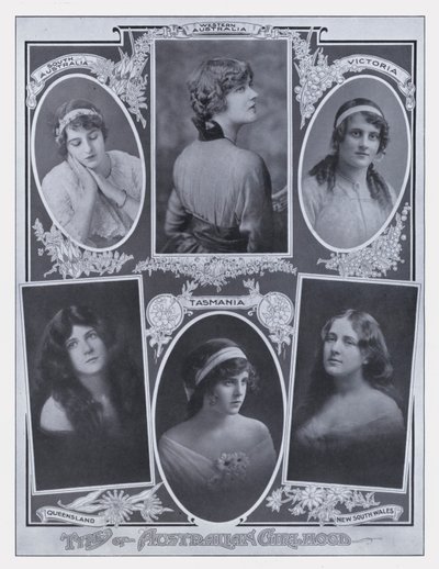 Typen der australischen Mädchenjugend (s/w Foto) von Photographer Australian