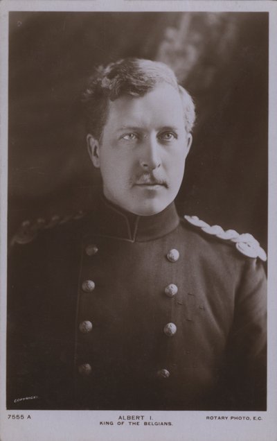 Albert I., König von Belgien von Photographer Belgian