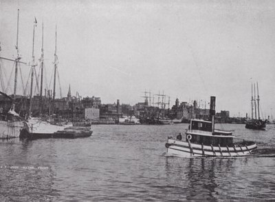Hafenfront, St. John, New Brunswick (s/w Foto) von Photographer Canadian