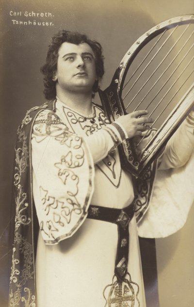 Carl Schroth, deutscher Opernsänger als Tannhäuser von Photographer German