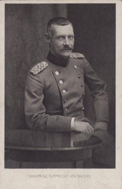 Kronprinz Rupprecht von Bayern, deutscher Militärkommandant des Ersten Weltkriegs (s/w Foto) von Photographer German
