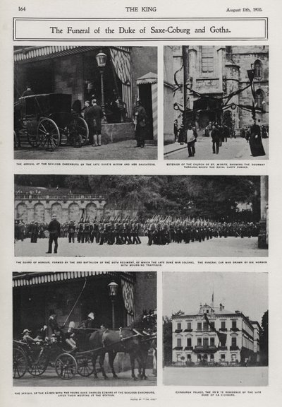 Beerdigung von Alfred, Herzog von Sachsen-Coburg und Gotha, zweiter Sohn von Königin Victoria und Prinz Albert, Coburg, Deutschland von Photographer German
