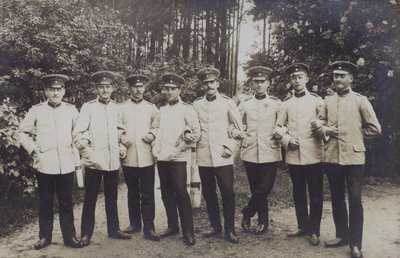 Gruppe deutscher Offiziere (s/w Foto) von Photographer German