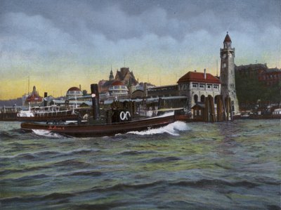 Hamburg: St. Pauli Landungsbrücken, Wasserseite von Photographer German