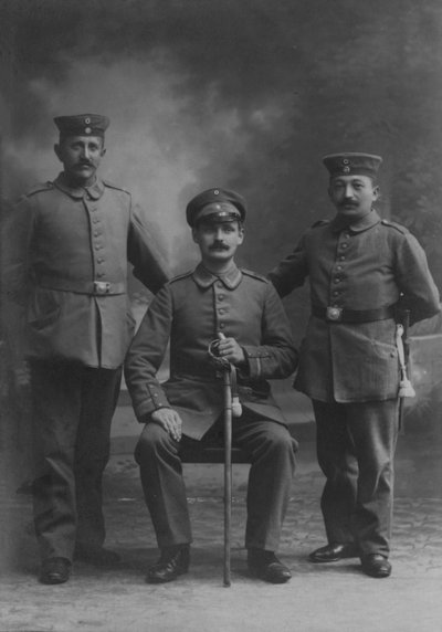 Porträt von drei deutschen Soldaten von Photographer German