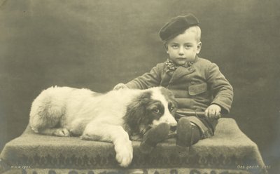Kleiner Junge mit seinem Hund von Photographer German
