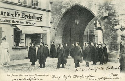 Studentenchor singt auf den Straßen von Jena, Deutschland von Photographer German
