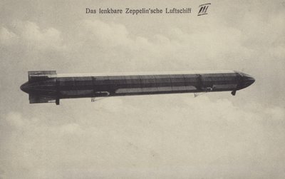 Zeppelin LZ III im Flug von Photographer German