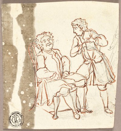 Zwei Herren in Kostümen des 18. Jahrhunderts von Pier Leone Ghezzi