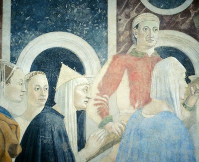 Detail aus der Legende vom Wahren Kreuz: Entdeckung und Verifizierung des Wahren Kreuzes von Piero della Francesca