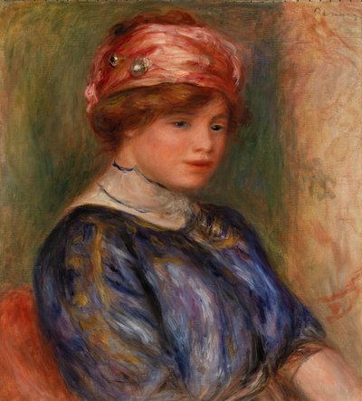 Junge Frau in Blau, Büste von Pierre-Auguste Renoir