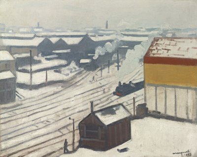Gare Montparnasse im Schnee, 1913 von Albert Marquet