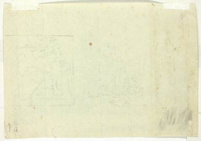 Zwei Skizzen eines Parks von Pierre Antoine Mongin