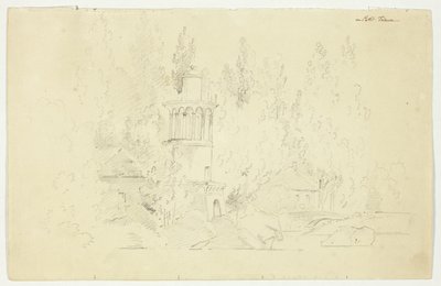 Blick auf den Park von Versailles: Petit Trianon von Pierre Antoine Mongin