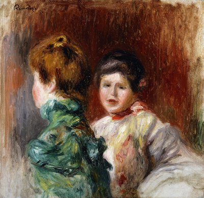 Skizze der Köpfe zweier Frauen von Pierre Auguste Renoir