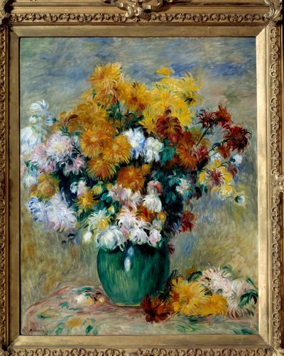 Blumenstrauß von Chrysanthemen. Gemälde von Pierre Auguste Renoir (1841-1919) von Pierre Auguste Renoir