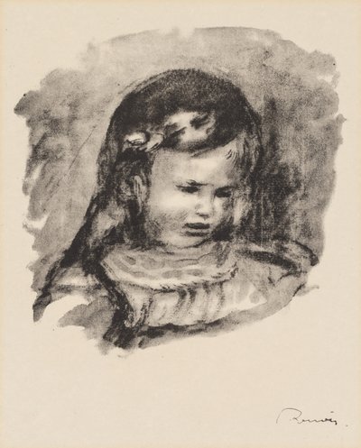 Claude Renoir, der Kopf gesenkt (Claude Renoir, la tête baissée) von Pierre Auguste Renoir