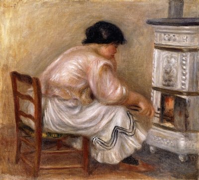 Frau an der Ecke des Ofens von Pierre Auguste Renoir