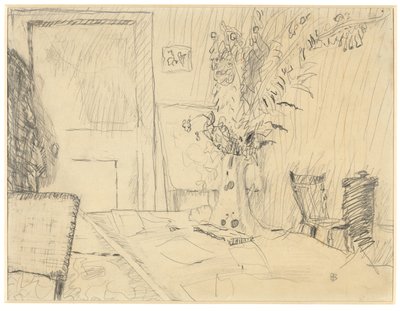 Blumentopf im Esszimmer von Le Cannet von Pierre Bonnard