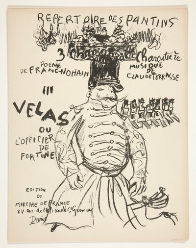 Repertoire du Theatre des Pantins - sechs Lieder von Pierre Bonnard